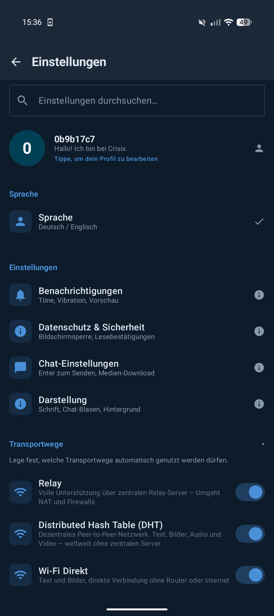 Einstellungen